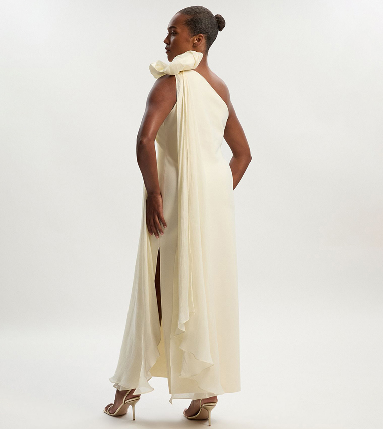 Curve Bandage Sleeves Detail Maxi Dress