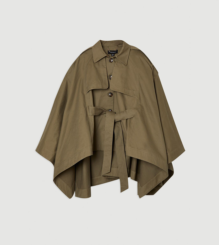 Cape Detail Trench Coat