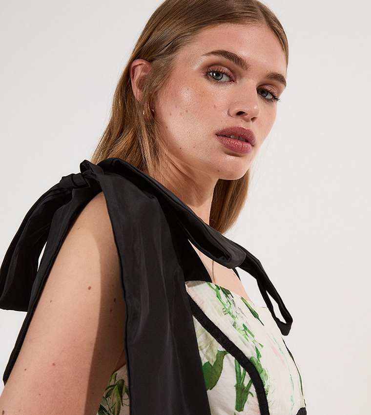 Lydia Millen Spring Floral Print Strappy Maxi Dress