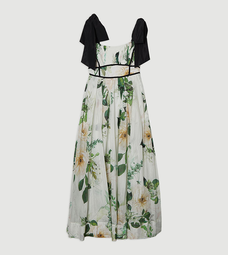 Lydia Millen Spring Floral Print Strappy Maxi Dress