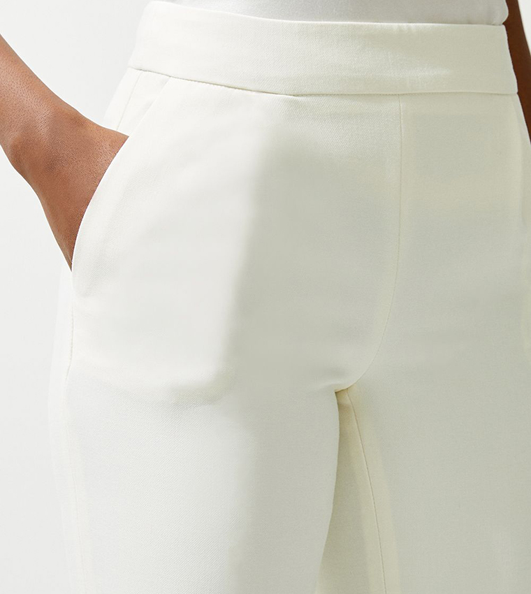 Tall Compact Stretch Essential Tailored High Waist Slim Leg Trousers