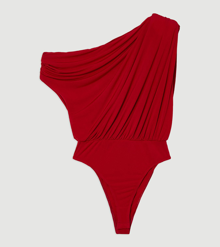 Jersey Crepe Asymmetric Bodysuit