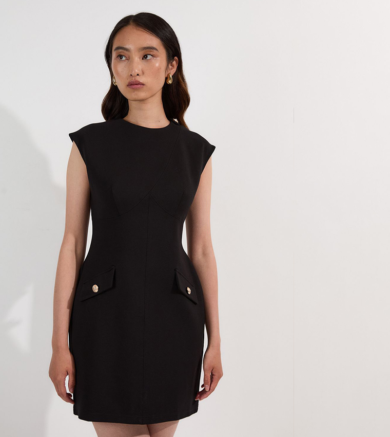slim fit dress slacks Karen Millen black silk antique gold beaded dress, size 10  Anita V  Fashion & Beauty