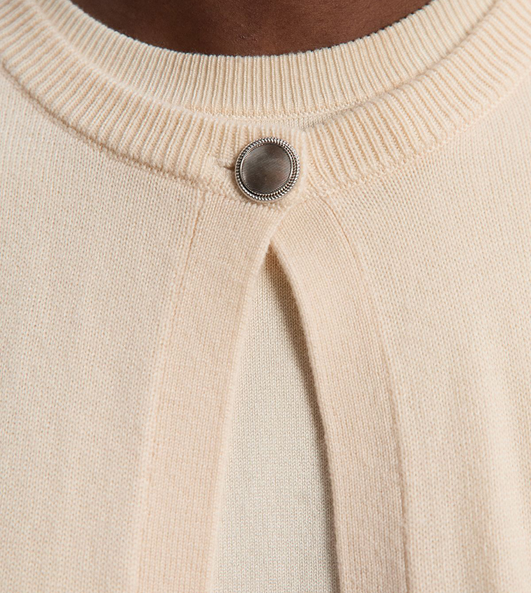 Cashmere Wool Blend Knit Cardigan