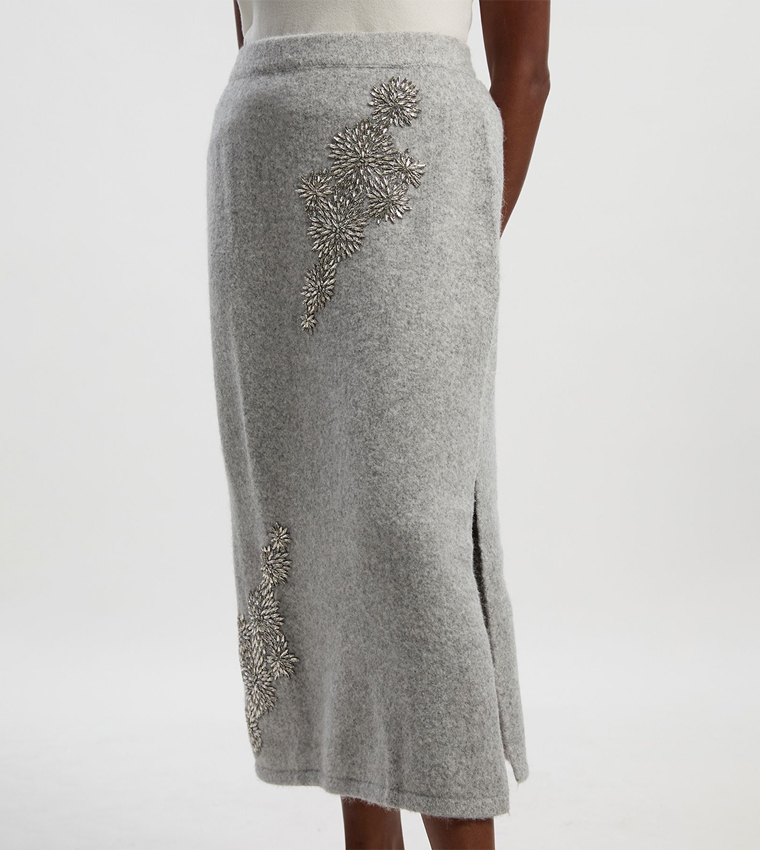 تنورة ميدي صوف للمقاسات الكبيرة 