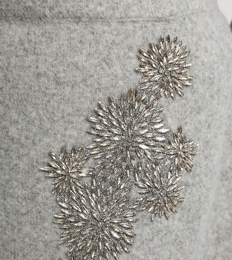 تنورة ميدي صوف للمقاسات الكبيرة 