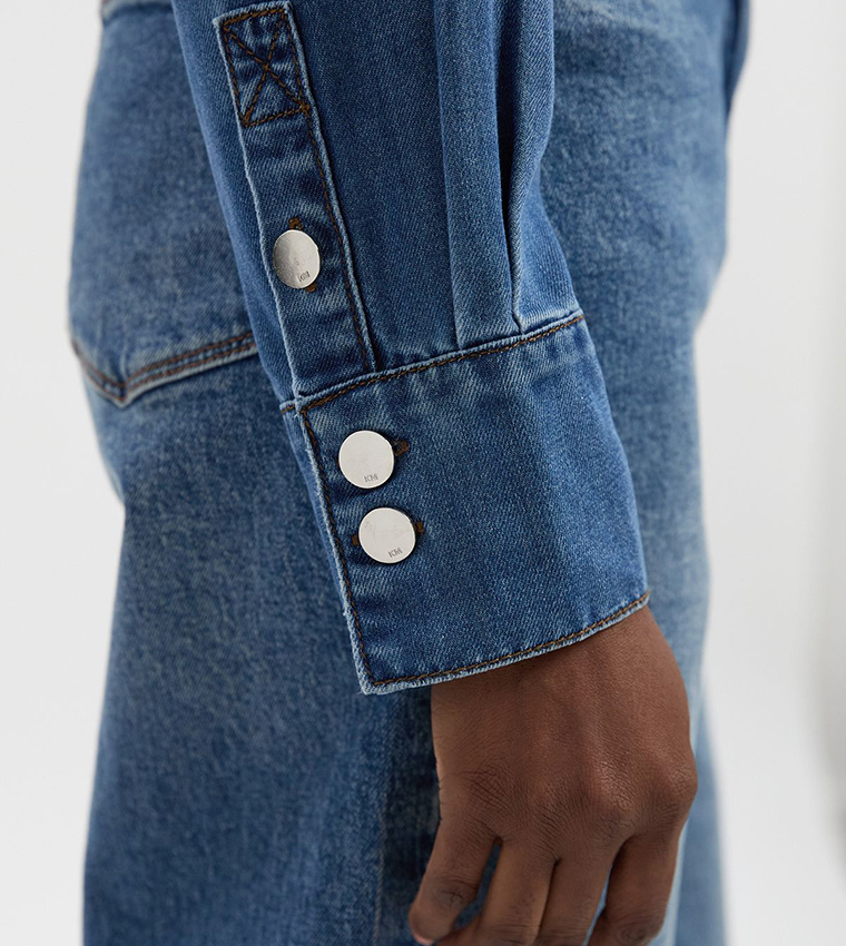 Tailored Long Sleeves Denim Shirt