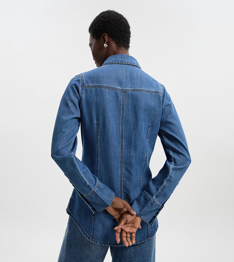 Tailored Long Sleeves Denim Shirt