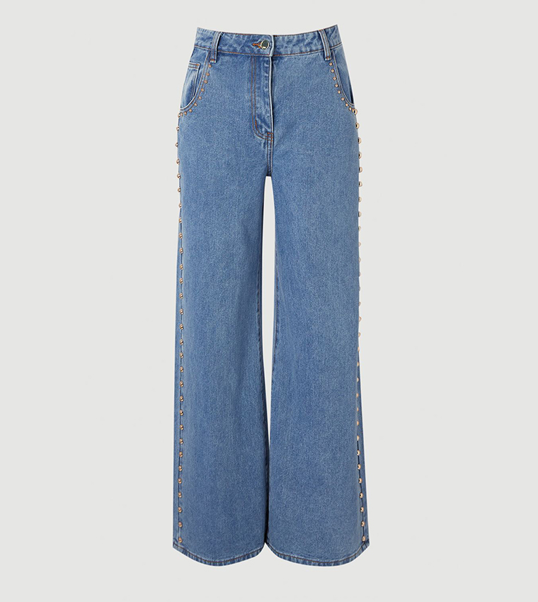 بنطلون جينز واسع 