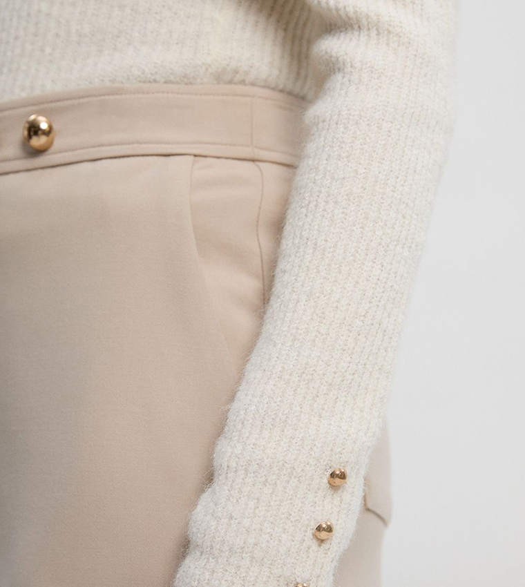 Wool Blend Cosy Bardot Knit Jumper