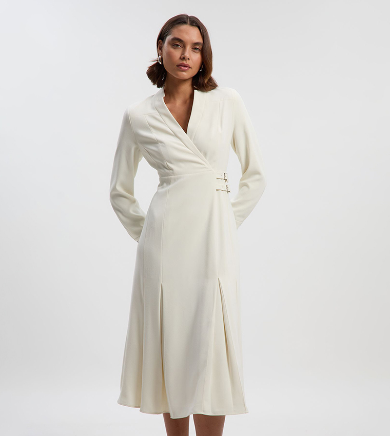 فستان ميدي كريب