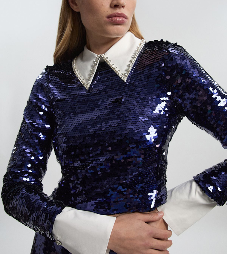 كروب توب محبوك كم طويل