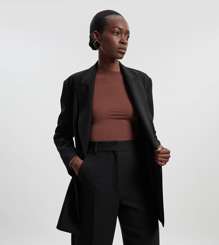 Contour Jersey Scoop Back Long Sleeves T-Shirt