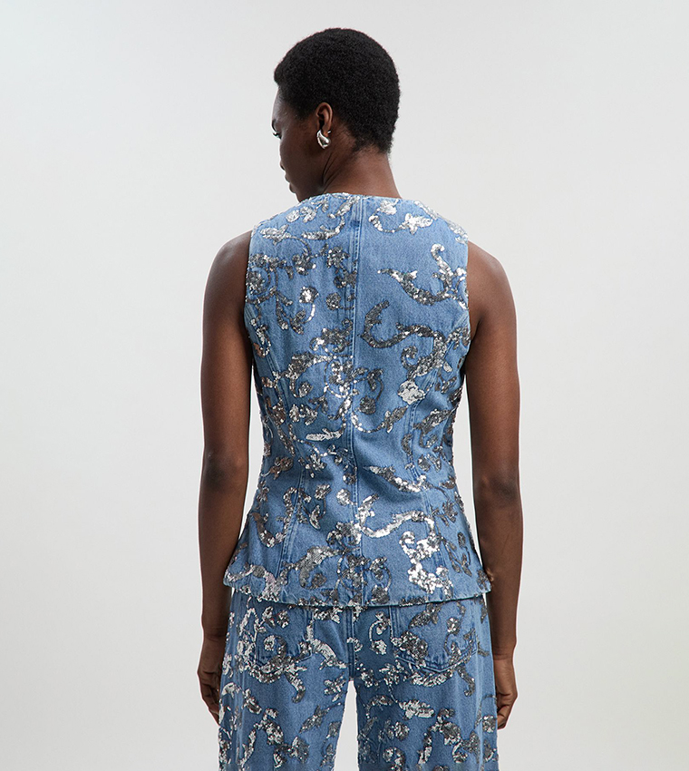 جاكيت بأزرار وترتر 