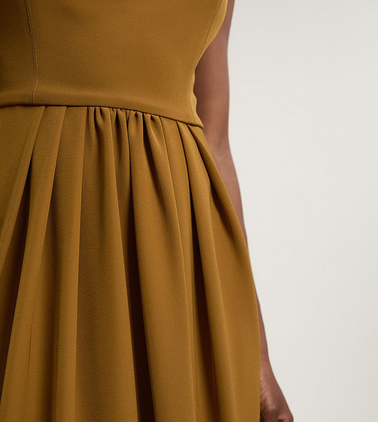 Tailored Drape Maxi Dress