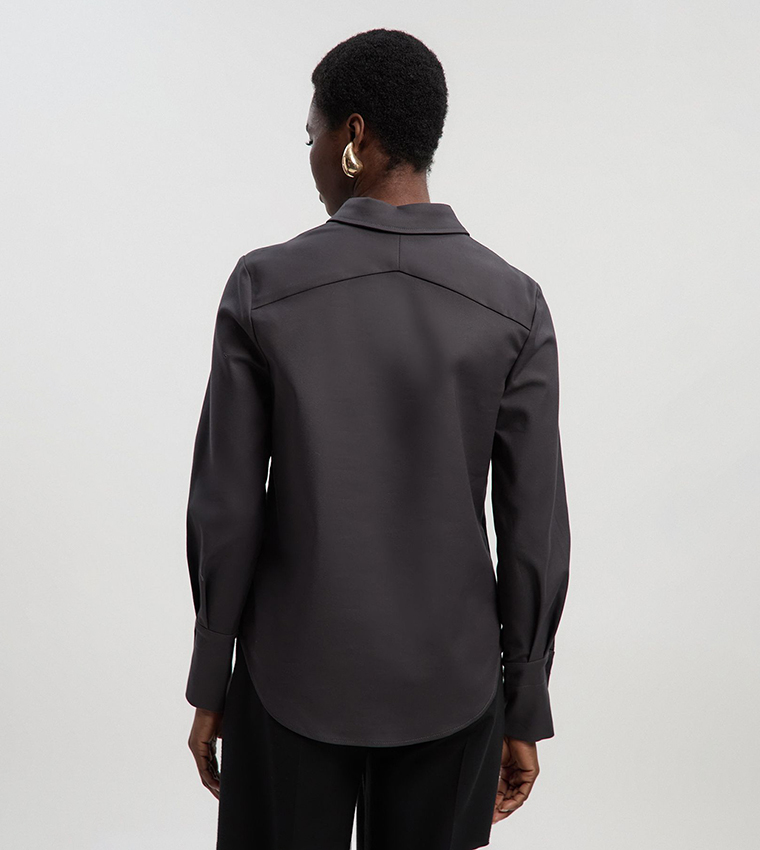 قميص كم طويل 