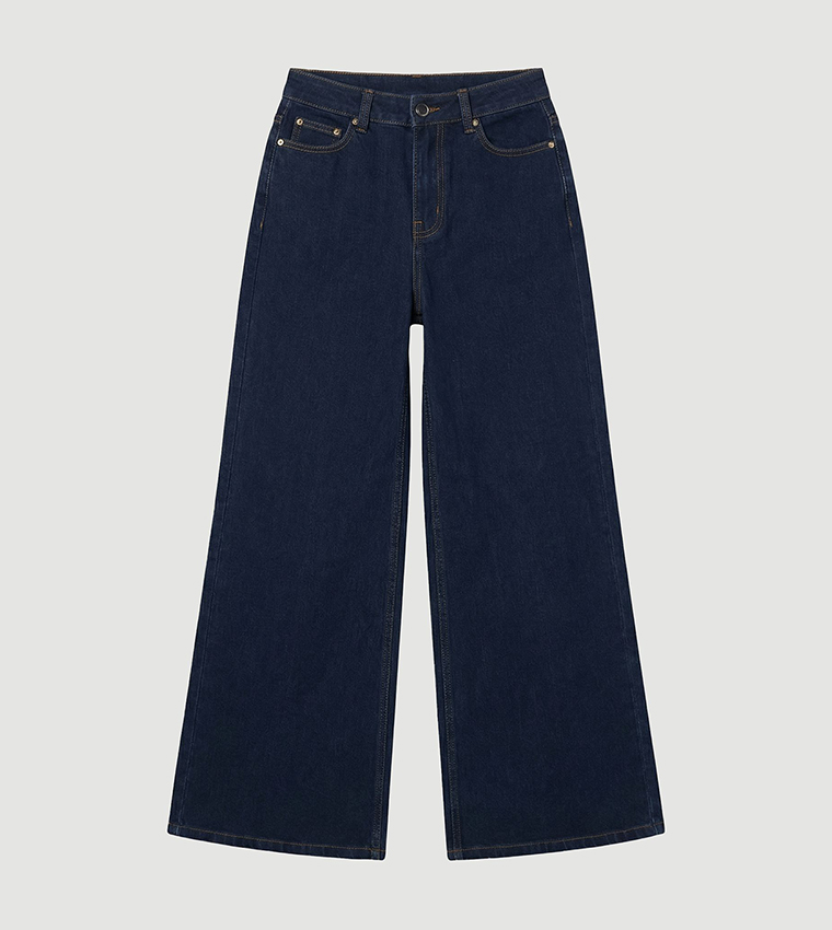 Washed High Waist Wide Leg Jeans