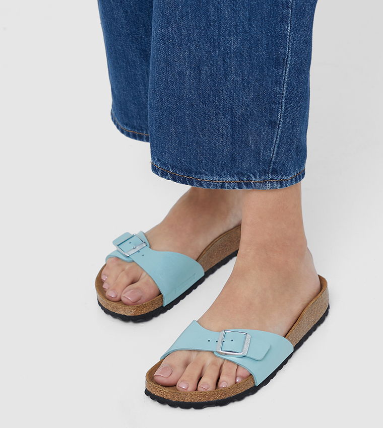 graceful faded aqua birkenstock