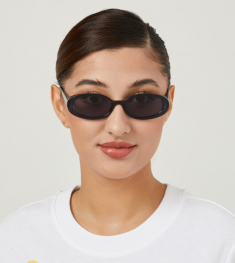 Drew Full Rim Round Sunglasses