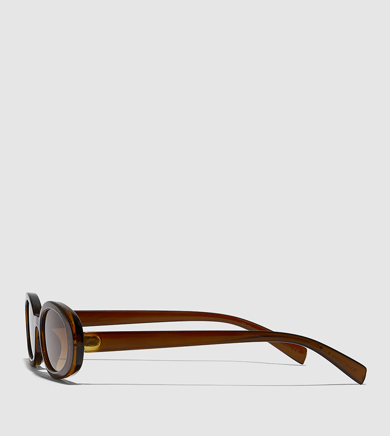 Drew Full Rim Round Sunglasses