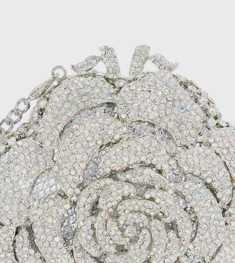 BLING Embellished Rose Clutch