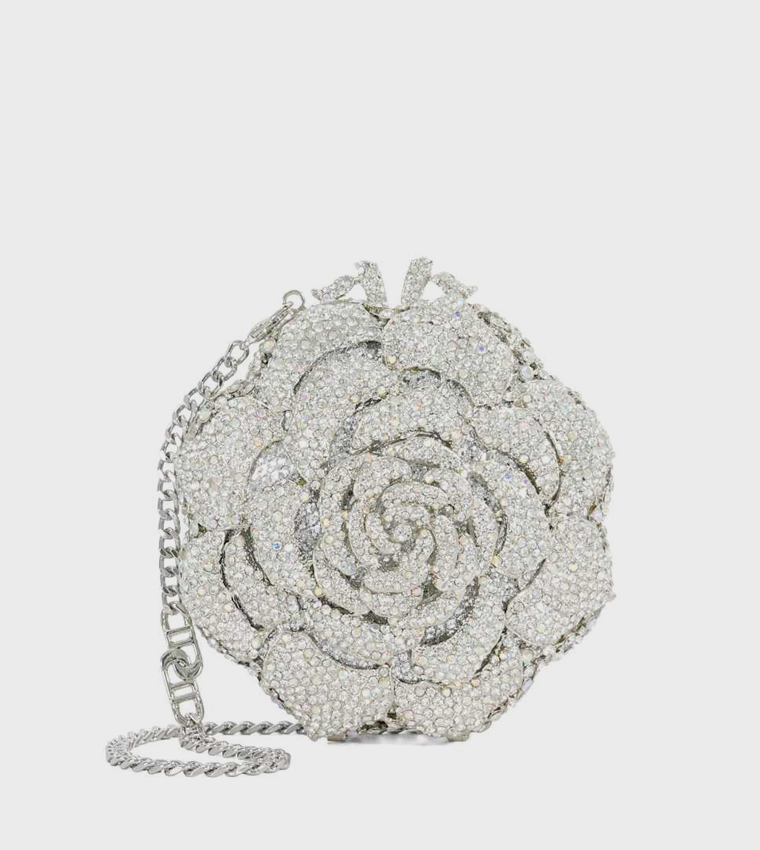 BLING Embellished Rose Clutch