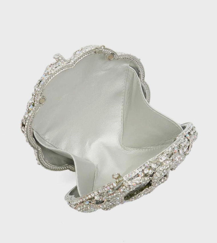 BLING Embellished Rose Clutch