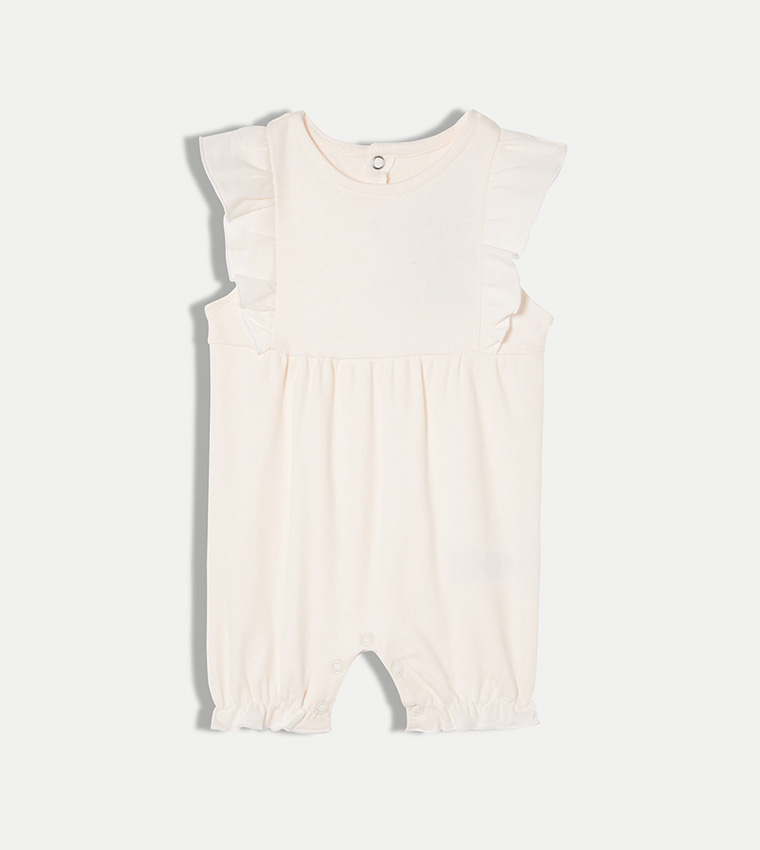 2 Flutter Sleeves Rompers