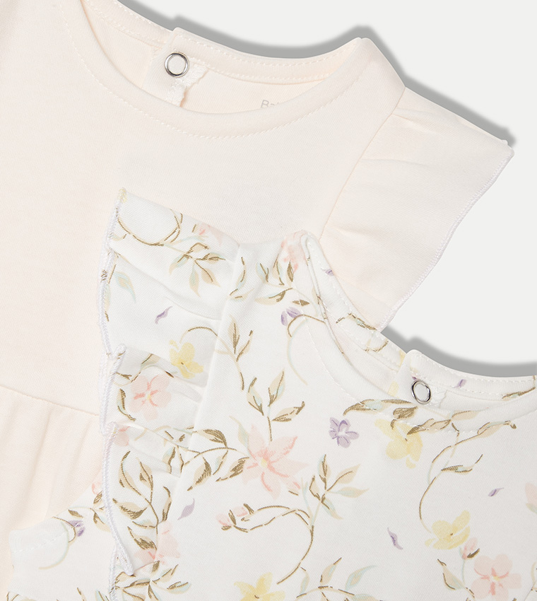2 Flutter Sleeves Rompers