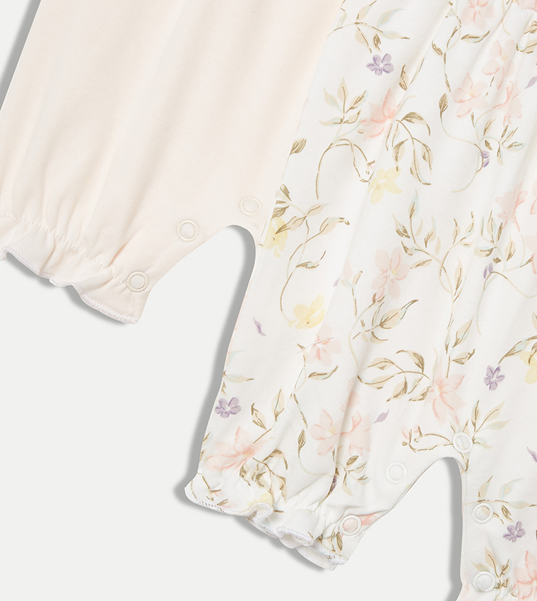 2 Flutter Sleeves Rompers