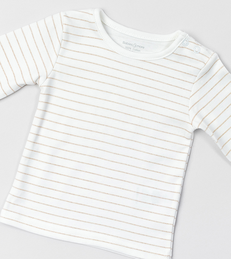 Striped Long Sleeves Pyjama Set