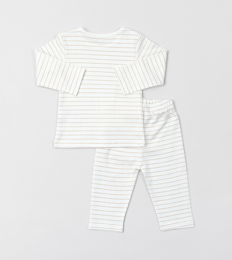 Striped Long Sleeves Pyjama Set