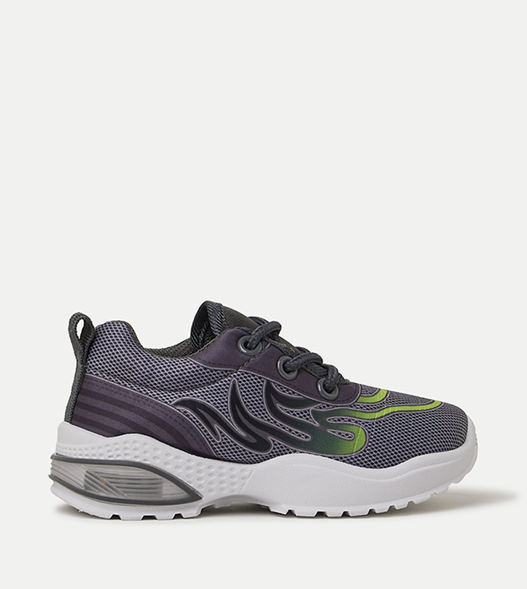 Printed Lace-Up Sneakers