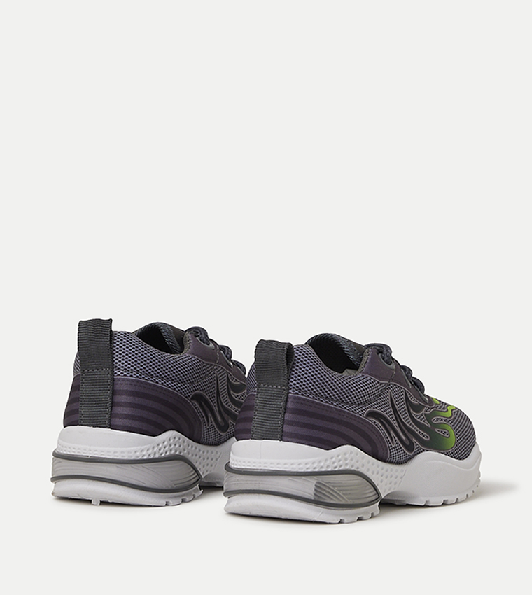 Printed Lace-Up Sneakers