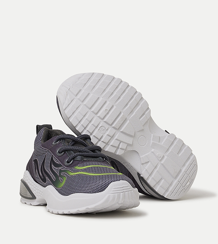 Printed Lace-Up Sneakers