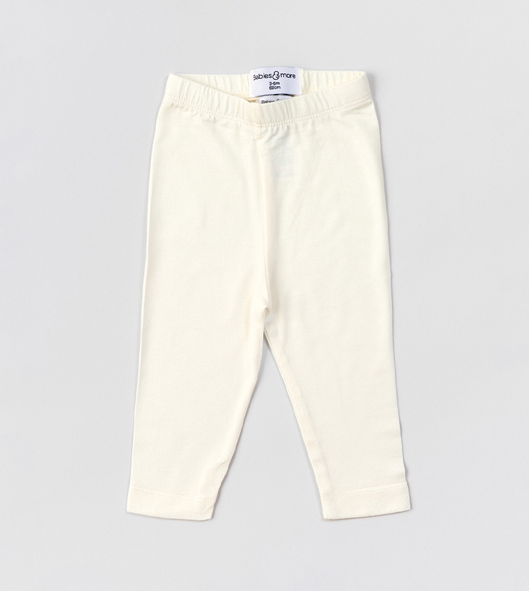 Solid Elastic Waist Leggings