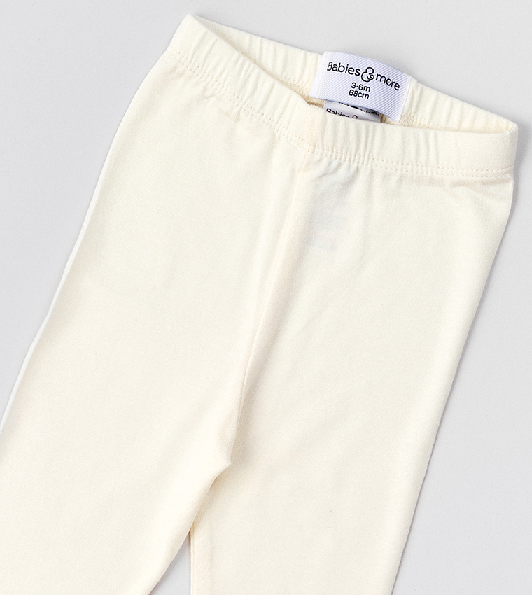 Solid Elastic Waist Leggings