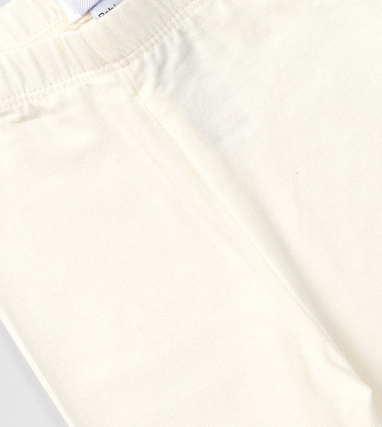 Solid Elastic Waist Leggings