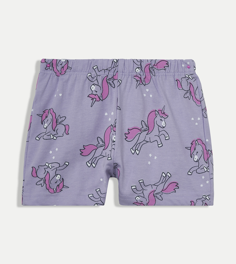 Printed T-Shirt and Shorts Set