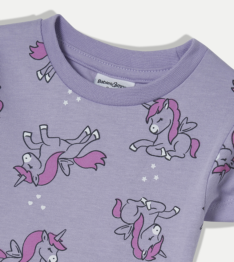 Printed T-Shirt and Shorts Set