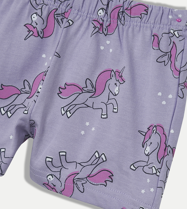 Printed T-Shirt and Shorts Set