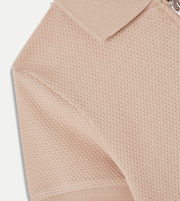 Textured Collared Co-Ord Set