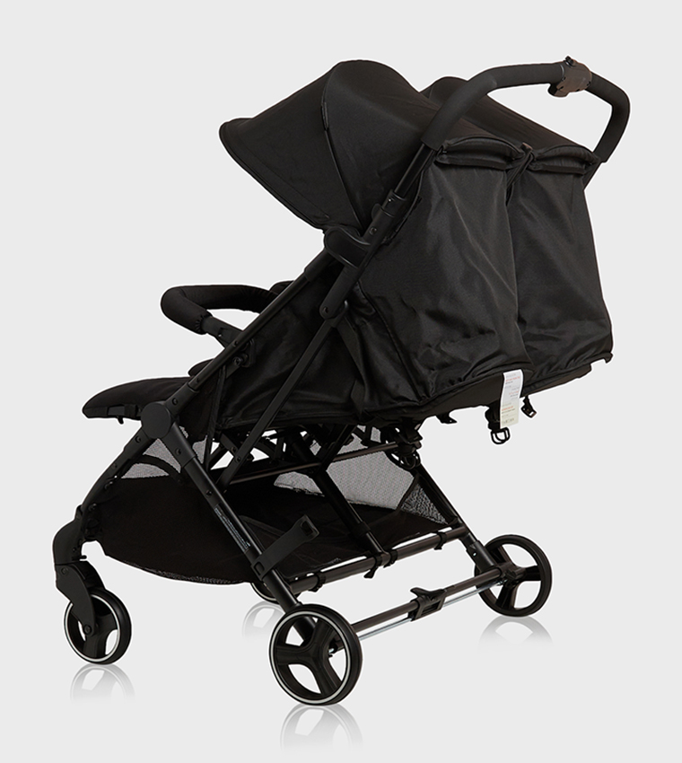 Twin Stroller – Black (From Birth to 22kg)