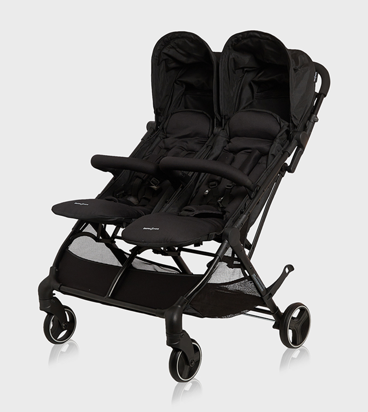 Twin Stroller – Black (From Birth to 22kg)