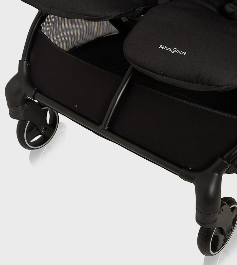 Twin Stroller – Black (From Birth to 22kg)