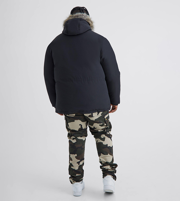 Faux Fur Hooded Arctic Oversized Parka Jacket