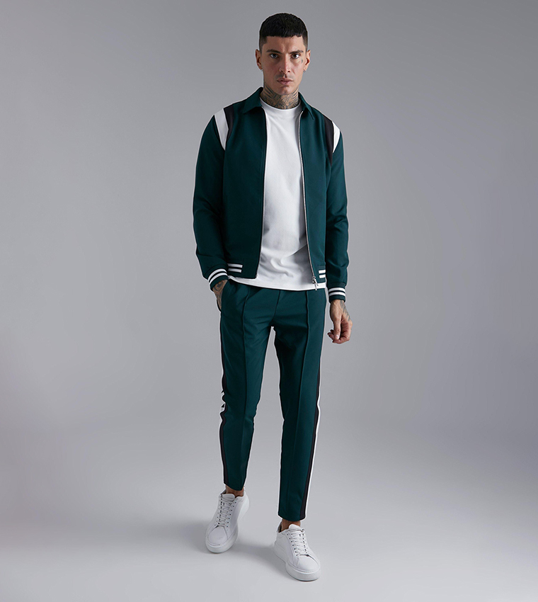 Tailored Collared Varsity Regular Fit Bomber Jacket