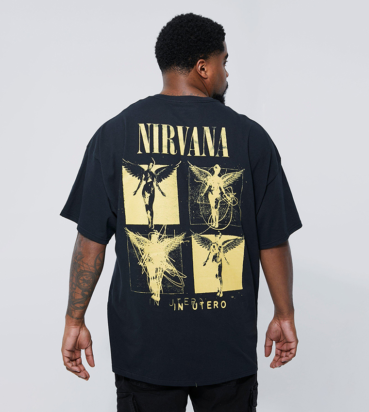 送料無料★boohoo/NIRVANA FACES ライセンス プリント Tシャツ org.jpg