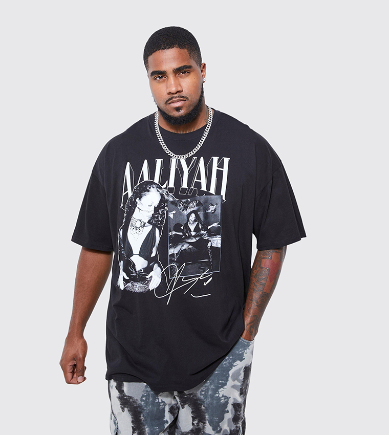 Plus & Tall Aaliyah License Printed T-Shirt