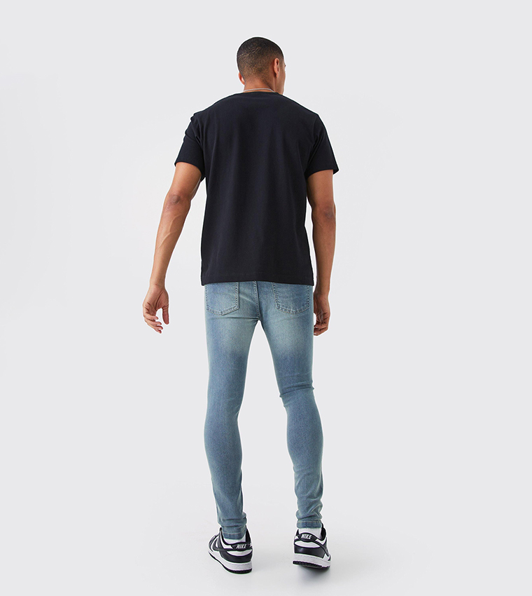 Washed Super Skinny Fit Stretch Jeans